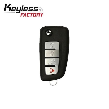 Keyless Factory KeylessFactory:Remote Flip Keys:Nissan 2002-2007 Flip Remote Head Key w/ NI04 Chip RFK-NI04